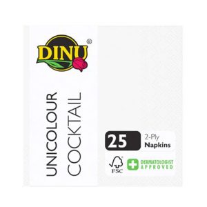 Guardanapo Dinu Cocktail 1F - White (25 Unidades)