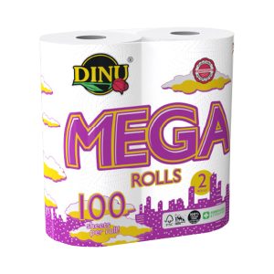 Rolo de Cozinha Dinu 2F Mega Rolls white 2 Rolos