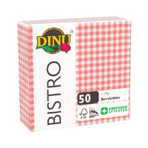 Guardanapo Dinu Bistro Everyday 1F - Red Check (50 Unidades)
