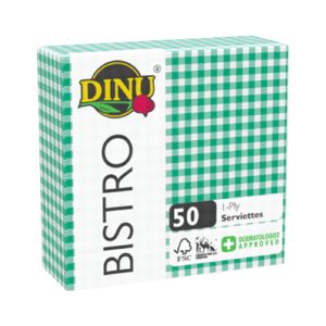 Guardanapo Dinu Bistro Everyday 1F - Green Check (50 Unidades)