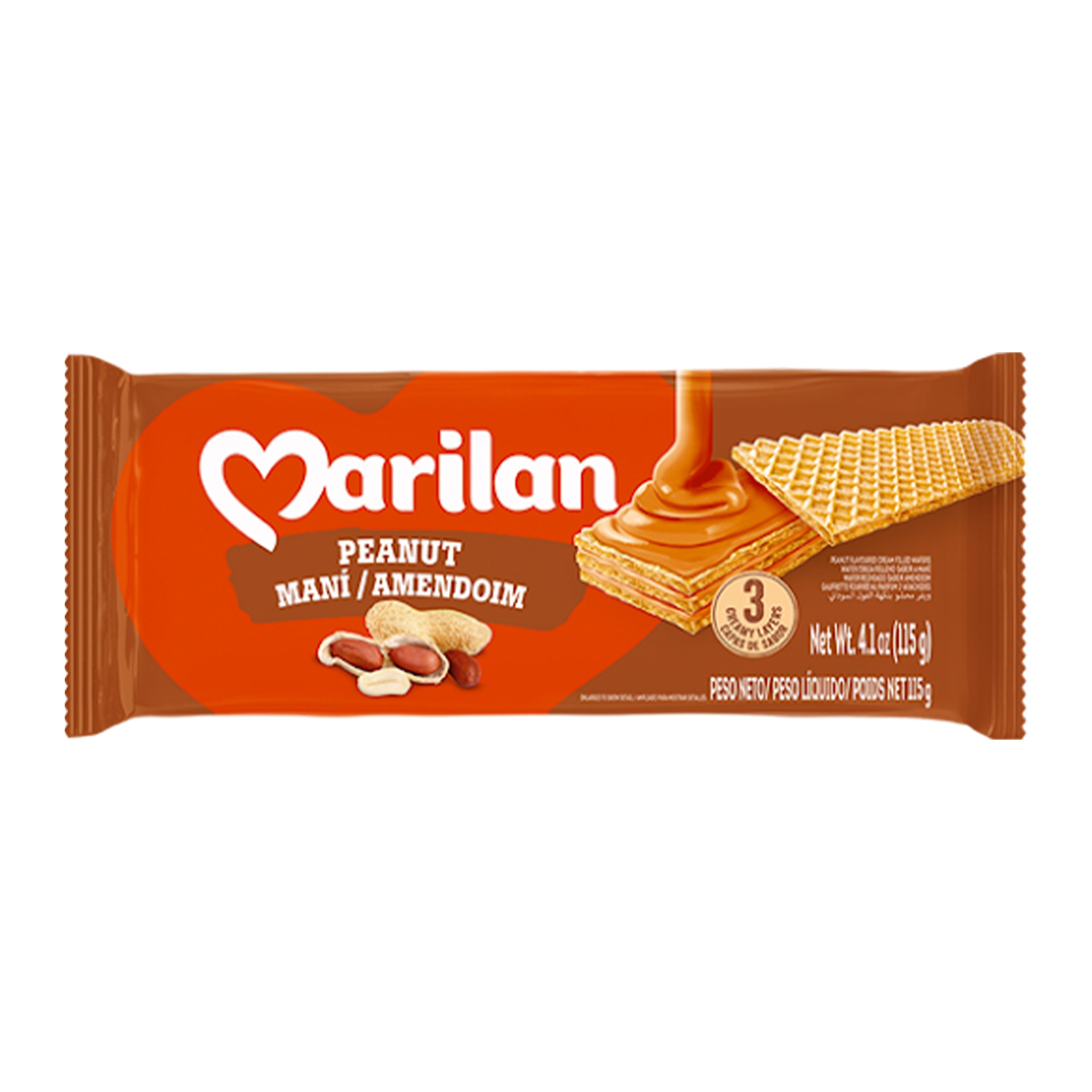Bolacha Waffer Amendoim Marilan (115g)