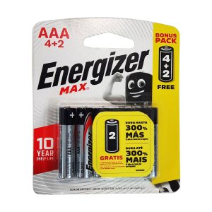 Pilha Energizer AAA BP-4 + 2