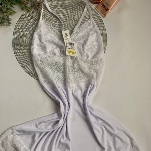 Lingerie Branco com detalhes de renda (T: M)