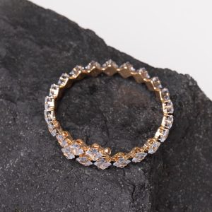 Pulseira eternidade dourada